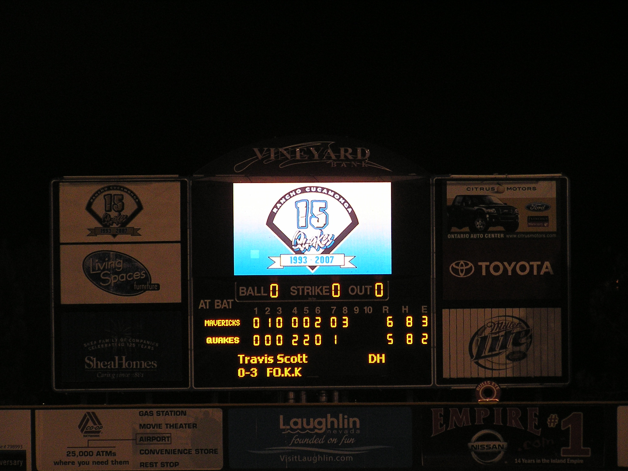 The Scoreboard - The Epicenter - RC Quakes